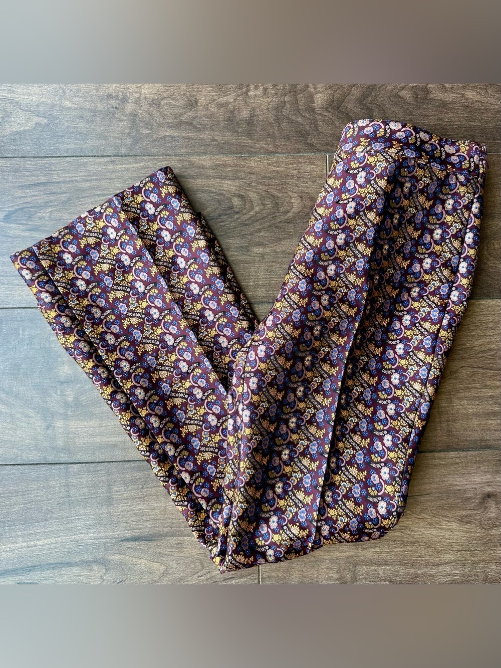 Tory Burch Holiday 2020 Floral Jacquard Flare Pants - Size 4 - Salesman Sample